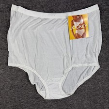 Jockey Silks Brief Panties Womens Size 7 White Cotton Nylon Vintage Jamaica
