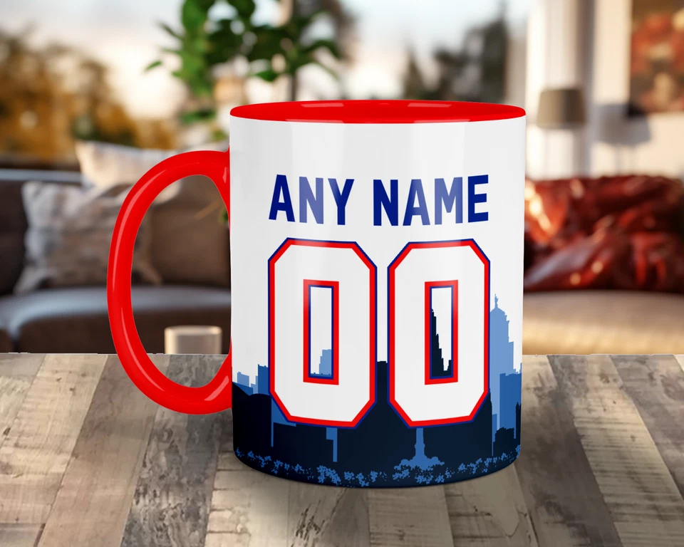 CUSTOMIZABLE Buffalo Bills City Skyline Jersey Mug - Any Name/Number - 11 oz. - Image 2 of 3