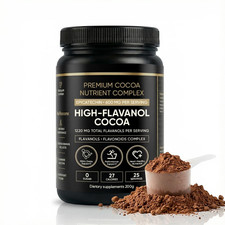 High Flavanol Cocoa Powder   1200Mg Flavanols  Flavonoids per Serving   10X Con