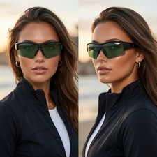 Women Sunglasses Frameless UV400 Sun Protection Sports Shades Lightweight 2026