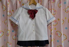 E174   Japanese SchoolGirl Uniform Summer  Perfect Condition. Navy.