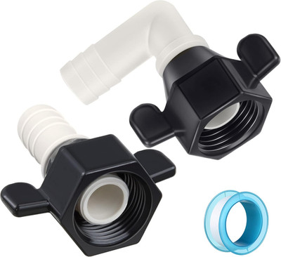 1/2 Inch X 14 NPT X 1/2 Inch Barb Elbow and Straight Swivel Adapter RV Water Pum