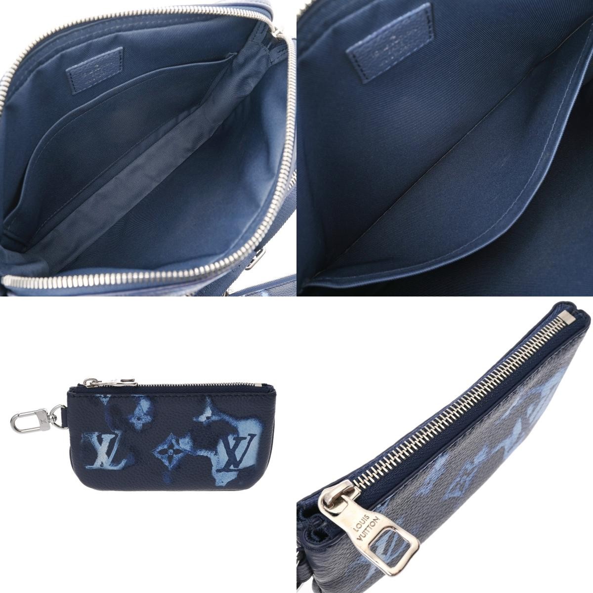 LOUIS VUITTON Monogram watercolor Trio Messenger blue M57840