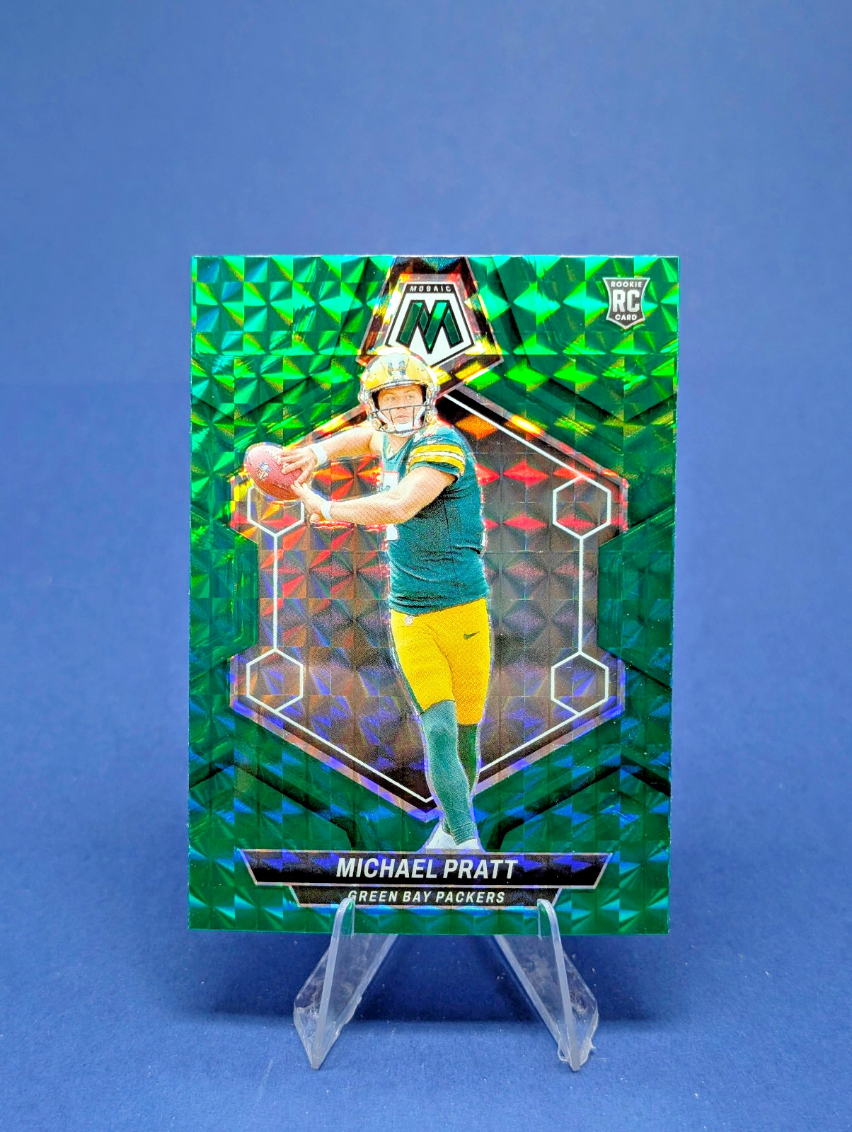 2024 Panini Mosaic - Rookies Michael Pratt #400 Green Mosaic Prizm (RC)