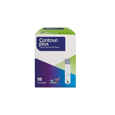 Contour Plus Blood Sugar Test Strips (50 Pack) | Easy to Use & Accurate