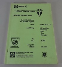 Parts Catalog Rotax Motor Type 504 M And Z Silver Star, Country, Fun, Tour,