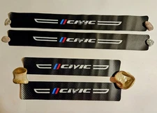 4x Carbon Fiber Car Door Sill Plate Protector Cover Stickers Set for Honda Civic