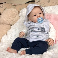 Realistic Reborn Baby Doll, 18-Inch Lifelike Newborn 18 inch, Grey