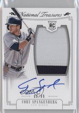 2015 Panini National Treasures 88/99 Cory Spangenberg #172 Auto 4o3