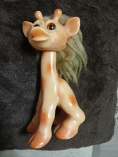 Thomas Dam Vintage 1960s Giraffe Troll Doll Denmark 11 Inch Blonde Hair Rare