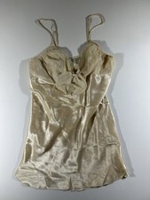 VTG 90s Victoria s Secret GoldLabel Babydoll Ivory Bridal Bow Chemise Slip M