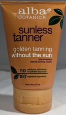 Alba Botanica Sunless Tanner - Golden Tanning Without The Sun, 4 oz.