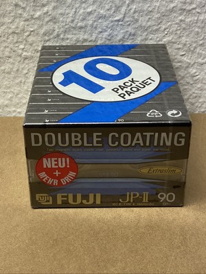 10x FUJI JP-II 90 Double Coating Leerkassette MC Tape - Neu & Verschweißt