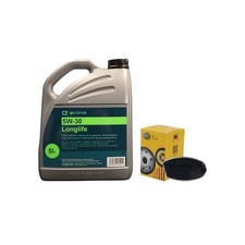 Ölfilter HELLA mit Motoröl 5 Liter 5W-30 ECANIS für MERCEDES-BENZ CLC-KLASSE