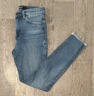 Hudson Jeans Barbara Distressed Hem Super Skinny Medium Wash Jeans Size 26