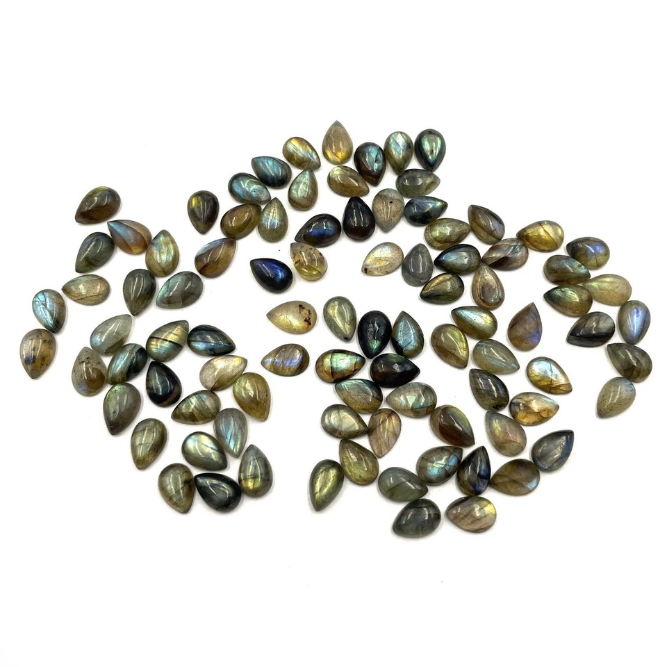 Lot de 100 pierres précieuses en vrac cabochon rond quartz fumé naturel