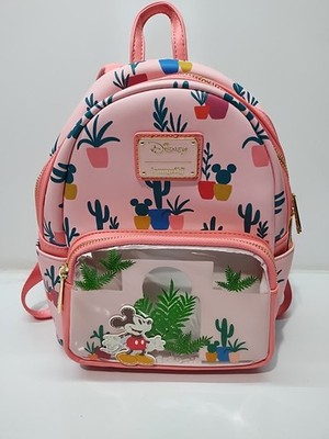 Loungefly Mickey Mouse Southwestern Pink Cactus Backpack  display picture 2