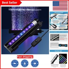 Compact 6-Inch Submersible Aquarium LED Light - Dazzling Color Effects  Bubbles