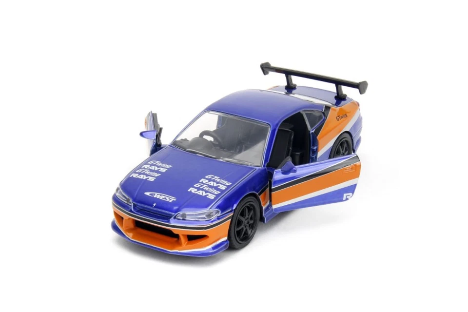 1:32 Han's 2001 Nissan Silvia S15 - Mona Lisa Blue/Orange -- Fast & Furious JADA - Image 2 of 4
