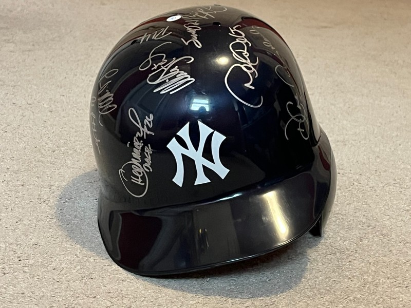 Derek Jeter Autographed Game Used Yankees Diamond Collection 21 Signature Helmet