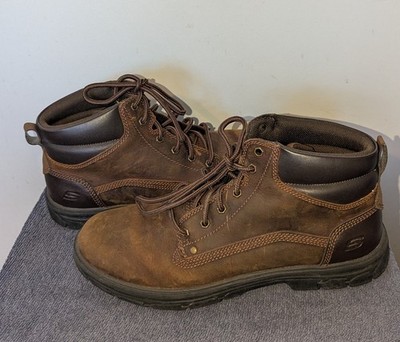 Skechers Relaxed Fit Brown Leather Chukka Boots Skechers mens Relaxed Fit Resment Korver Chukka Boot, Dark  main image 4