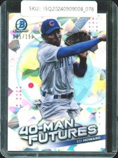 2021 Topps Bowman Chrome Ed Howard /150 40-Man Futures Atomic Refractor FMF-29