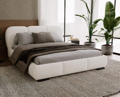 Polsterbett Tirko mit Bettkasten Metallfüße Doppelbett Desing Schlafzimmer