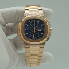 Patek Philippe Nautilus 5990/1R Travel Time Chronograph 2022 Blue Dial