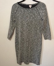 Target Merona gray sweater dress Knit Short Women’s size medium 3/4 Sleeve