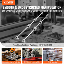 Linear Guide Rail Set, SFC20 1200 mm, 2 PCS 47.2 in/1200 mm SFC20 Guide Rails 4