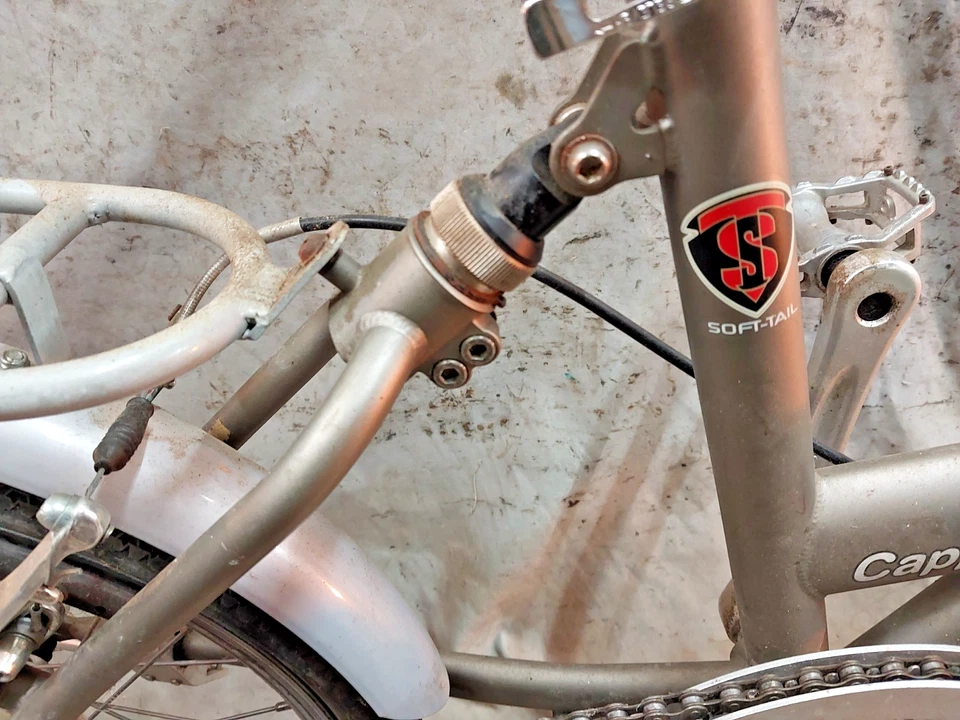 2010 KHS Cappuccino Folding Bike 18" Wheels 7 Speed Steel Grip V-Brakes Rearrack - Image 4 of 4