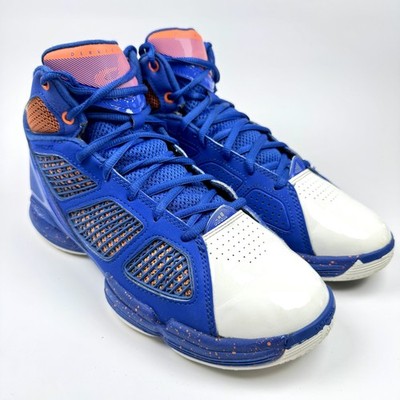 Adidas D Rose 3 Shoes Mens Size 9 Blue Orange Basketball Sneakers NBA HQ1015