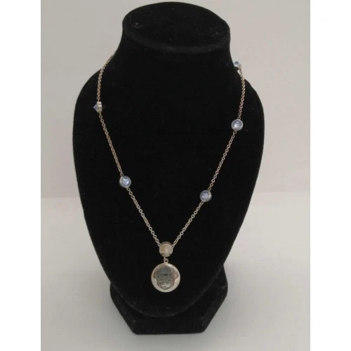 Collana GUCCI SV925 con pietra e motivo gatto Giappone