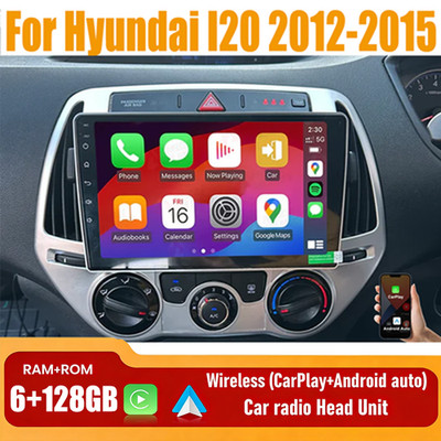 9''Wireless Carplay Android Auto Upgrade Kit Car Radio For Hyundai i20 2012-2015