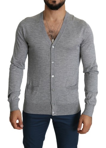 Dolce \u0026 Gabbana Gray Button Down Cardigan Cashmere Sweater - IT50 | L