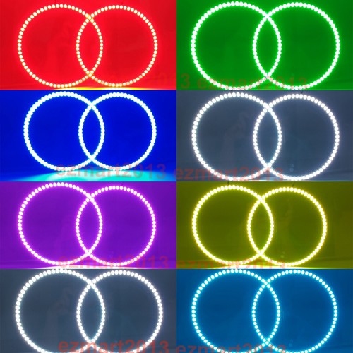 for Jeep Liberty KJ 2002-2007 headlight RGB halo ring angel eye Blue tooth DRL - Picture 18 of 18