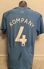 Vincent Kompany signed shirt, obtained in person. Exact photo proof.