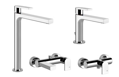 GESSI Armaturen Via Manzoni chrom Waschtisch- Dusch- und Wannenfüllarmaturen