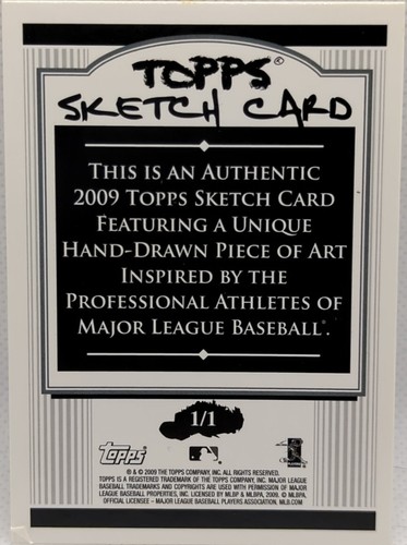 JOE SAUNDERS 2009 Topps Updates Highlights Sketch Andre LeRoy Davis AUTO SP #1/1 - Picture 2 of 2