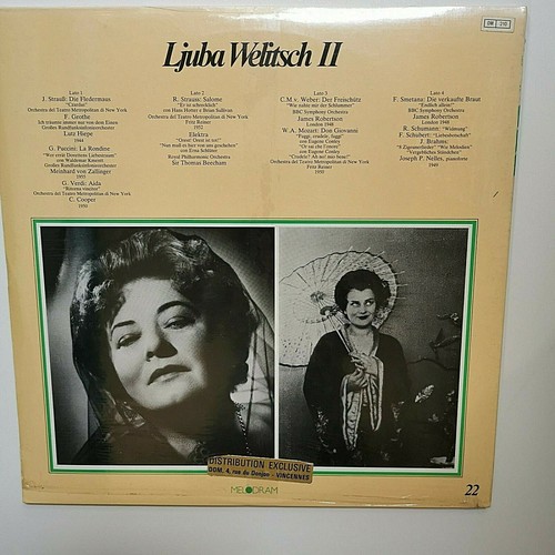 2 LP(SEALED)LJUBA WELITSCH II LIVE (VOCI LELEBRI DELLA LIRICA MELODRAM) - Bild 2 von 2