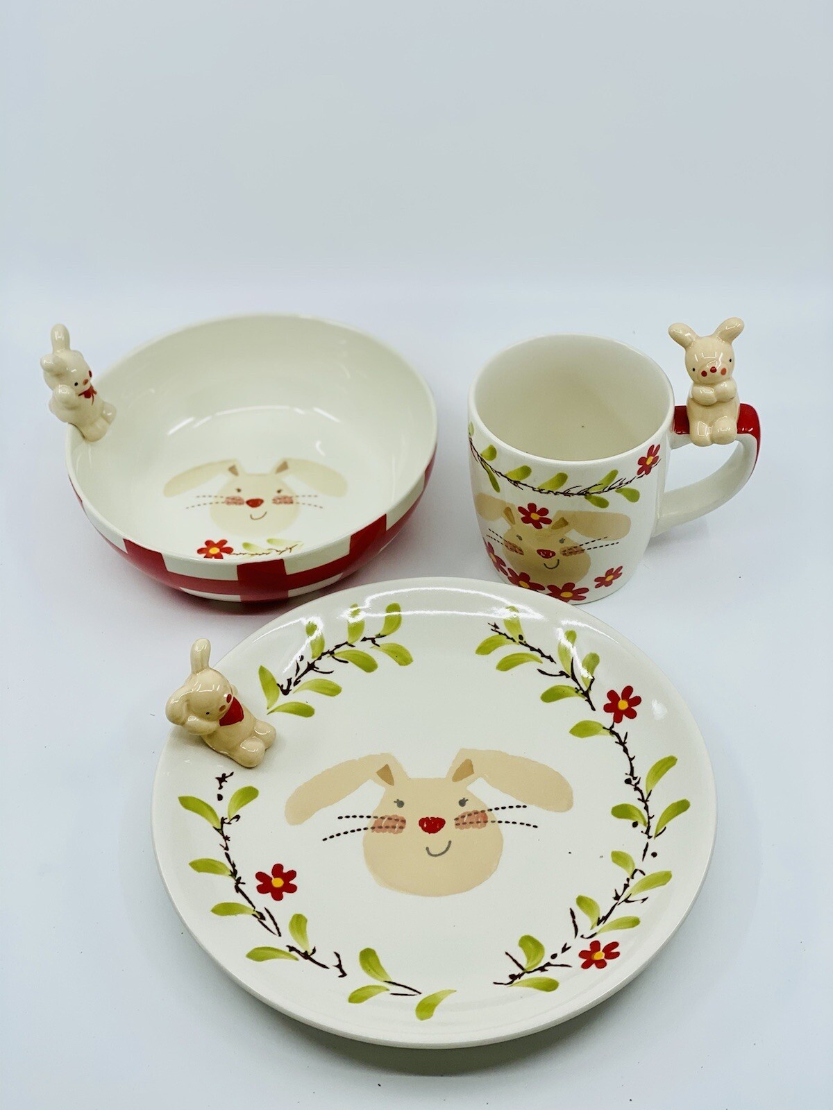 Kids Porcelain Set Plate Bowl Cup Set 3 Pieces Boys Dinner Gift Set eBay