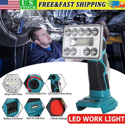 JHJQZCYG 18 LED Light for Makita 18V LXT Li-Ion Battery BL1850 Pivot Torch LED Work Light