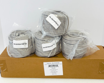 Lorex 100ft Cat5e Ethernet Network Cable for NVR Security (Lot of 4), NEW