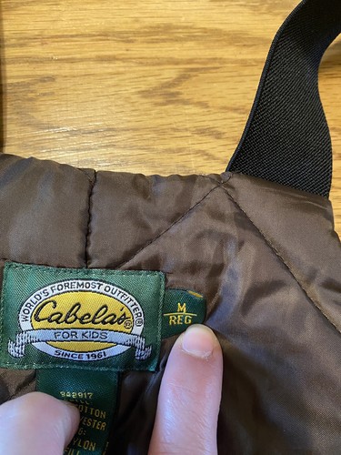Cabela’s Outdoor Camo Insulated Overall Bib Hunting Pant and Coat Set Size Youth - Picture 6 of 10