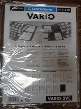 2VC VARIO CLEAR Lighthouse Stock pages pack of 5 one sided NEW 2 Row Vert pocket