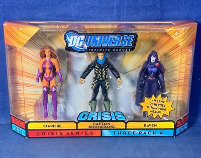New STARFIRE, RAVEN & CAPTAIN BOOMERANG 3-Pack Figures DC UNIVERSE CRISIS SERIES