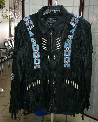 leather gallery fringe jacket