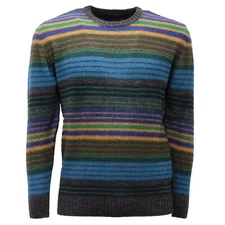 5428AF maglione uomo ALTEA grey/multicolor wool sweater man