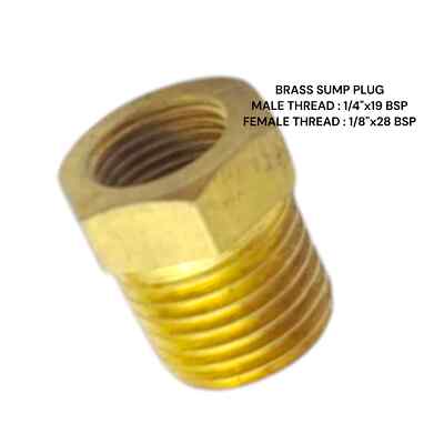 1/4''BSP Stecker auf 1/8''BSP Buchse Messing Sumpf Adapter Öltemperaturanzeige Sensor