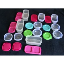 11 pcs Small Storage Freezer Boxes Clear Stackable Boxes Small Food Containers